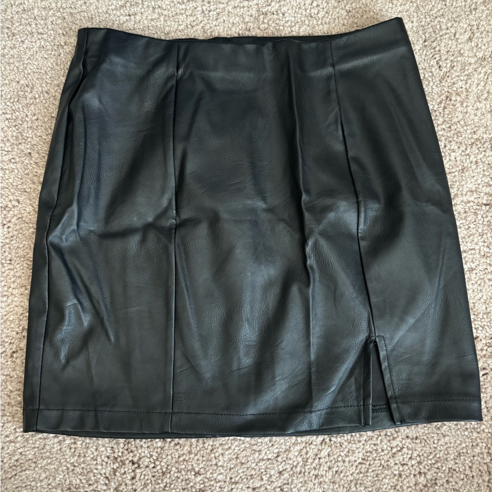 Altar'd State Black Mini Pencil Skirt with Slit